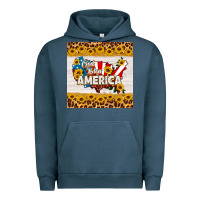 Pigment Midnight Navy god bless america square coaster Urban Hoodie - HRA Design Shop