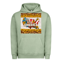 Pigment Oil Green god bless america square coaster Urban Hoodie - HRA Design Shop
