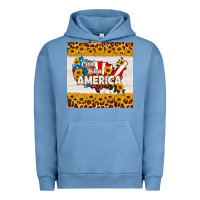 Pigment Pebble Blue god bless america square coaster Urban Hoodie - HRA Design Shop