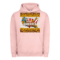 Pigment Salmon god bless america square coaster Urban Hoodie - HRA Design Shop