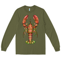 Army Green lobster Long Sleeve Tee - BarkalooDesign