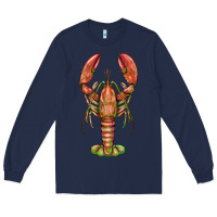 Navy lobster Long Sleeve Tee - BarkalooDesign