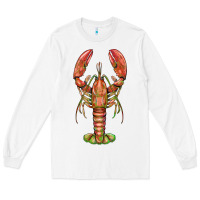 White lobster Long Sleeve Tee - BarkalooDesign