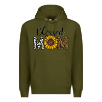 Army Green blessed mom Premium Hoodie - CowhideDigitalArt