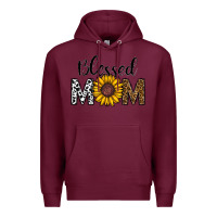 Burgundy blessed mom Premium Hoodie - CowhideDigitalArt
