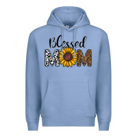 Colony Blue blessed mom Premium Hoodie - CowhideDigitalArt