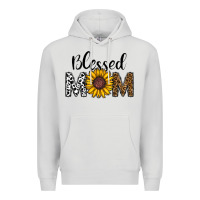 Dove Grey blessed mom Premium Hoodie - CowhideDigitalArt