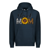 Navy blessed mom Premium Hoodie - CowhideDigitalArt