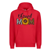 Red blessed mom Premium Hoodie - CowhideDigitalArt