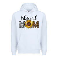 White blessed mom Premium Hoodie - CowhideDigitalArt