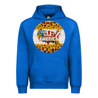 Cobalt god bless america round coaster Urban Hoodie - HRA Design Shop