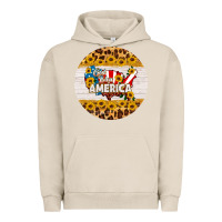 Pigment French Oak god bless america round coaster Urban Hoodie - HRA Design Shop
