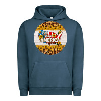 Pigment Midnight Navy god bless america round coaster Urban Hoodie - HRA Design Shop