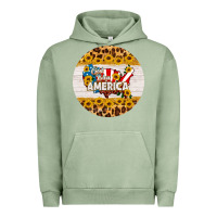 Pigment Oil Green god bless america round coaster Urban Hoodie - HRA Design Shop