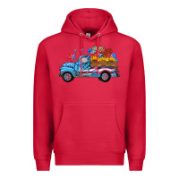 Cardinal american truck and flag with stars Premium Hoodie - HRA Design Shop