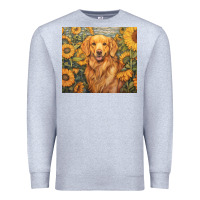 Heather Grey golden retriever Premium Sweatshirt - Unal Design