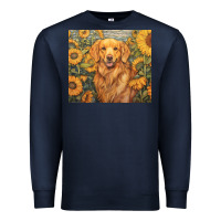 Navy golden retriever Premium Sweatshirt - Unal Design