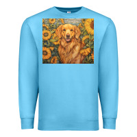 Ocean Blue golden retriever Premium Sweatshirt - Unal Design