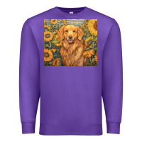 Purple golden retriever Premium Sweatshirt - Unal Design
