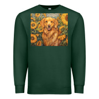 Sports Green golden retriever Premium Sweatshirt - Unal Design