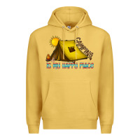 Antique Gold camping is my happy place Premium Hoodie - CowhideDigitalArt