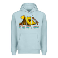 Blue Mist camping is my happy place Premium Hoodie - CowhideDigitalArt