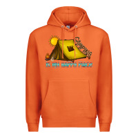 Carrot camping is my happy place Premium Hoodie - CowhideDigitalArt