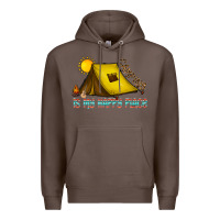 Coffee camping is my happy place Premium Hoodie - CowhideDigitalArt