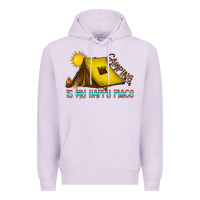 Lilac camping is my happy place Premium Hoodie - CowhideDigitalArt