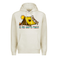 Oatmeal Heather camping is my happy place Premium Hoodie - CowhideDigitalArt