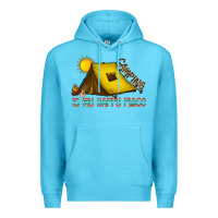 Ocean Blue camping is my happy place Premium Hoodie - CowhideDigitalArt
