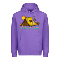 Purple camping is my happy place Premium Hoodie - CowhideDigitalArt