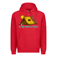 Red camping is my happy place Premium Hoodie - CowhideDigitalArt