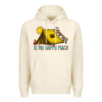 Tofu camping is my happy place Premium Hoodie - CowhideDigitalArt
