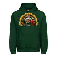 Forest Green mexico sunflower rainbow Urban Hoodie - HRA Design Shop