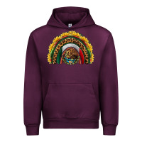 Mauve Wine mexico sunflower rainbow Urban Hoodie - HRA Design Shop