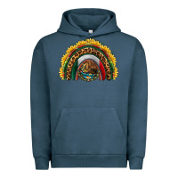 Pigment Midnight Navy mexico sunflower rainbow Urban Hoodie - HRA Design Shop