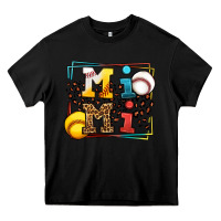 Black Baseball and Softball mimi Heavy Core Tee - LillyAllenDesigns