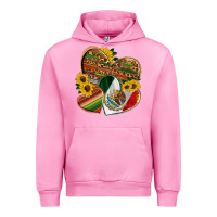 Fuchsia Pink mexico heart and sunflower Urban Hoodie - HRA Design Shop