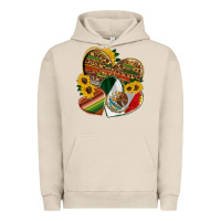 Pigment French Oak mexico heart and sunflower Urban Hoodie - HRA Design Shop
