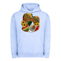 Pigment Grape Ice mexico heart and sunflower Urban Hoodie - HRA Design Shop