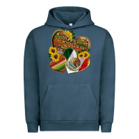 Pigment Midnight Navy mexico heart and sunflower Urban Hoodie - HRA Design Shop