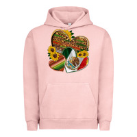 Pigment Salmon mexico heart and sunflower Urban Hoodie - HRA Design Shop