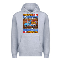 Heather Grey american truck air freshener Premium Hoodie - HRA Design Shop