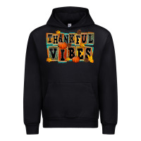 Black thankful vibes Urban Hoodie - FaDigitalArtStudio