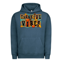 Pigment Midnight Navy thankful vibes Urban Hoodie - FaDigitalArtStudio