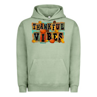 Pigment Oil Green thankful vibes Urban Hoodie - FaDigitalArtStudio