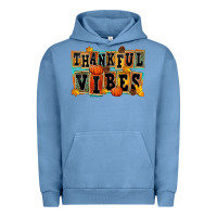 Pigment Pebble Blue thankful vibes Urban Hoodie - FaDigitalArtStudio