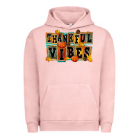 Pigment Salmon thankful vibes Urban Hoodie - FaDigitalArtStudio