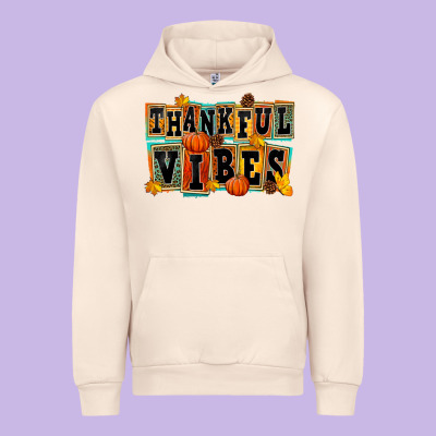 Thankful Vibes Urban Hoodie Designed By Fadigitalartstudio